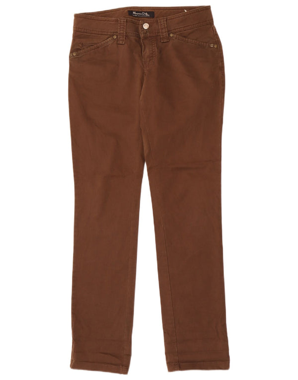 Damskie spodnie Chino Massimo Dutti EU 38 Small W28 L33 Brązowa bawełna