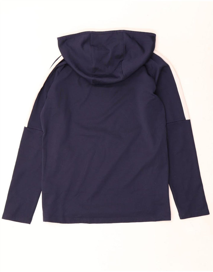 Męski sweter z kapturem Nike Dri Fit, mały, granatowy, z blokami kolorów, poliester