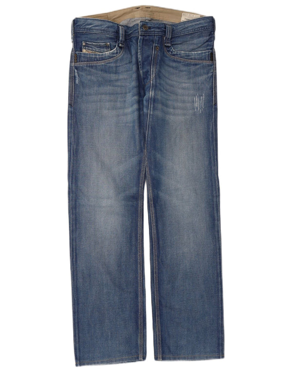 DIESEL Męskie proste dżinsy Timmen W32 L31 Niebieskie bawełniane