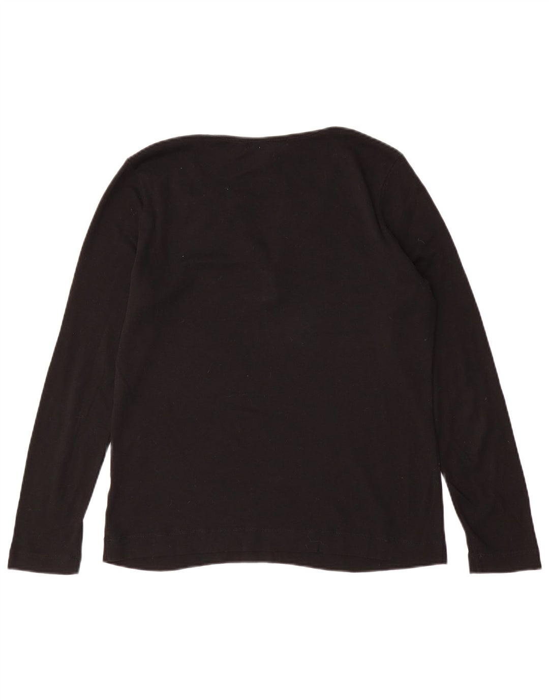 RALPH LAUREN Damski top z długim rękawem UK 16, duży, czarny, bawełniany