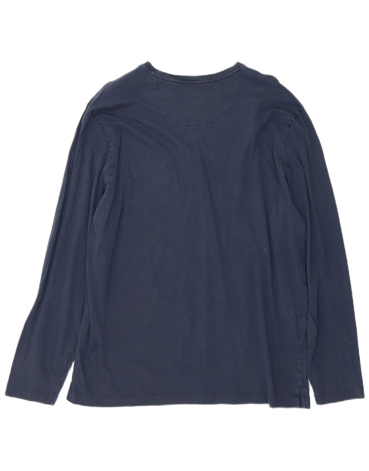 Męski top Tommy Bahama z długim rękawem, duży, granatowy, bawełniany