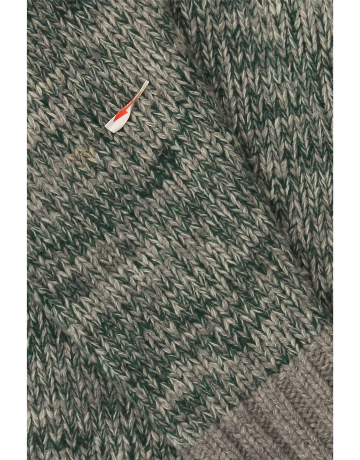 Męski sweter rozpinany Fred Perry, duży, zielony, wełniany