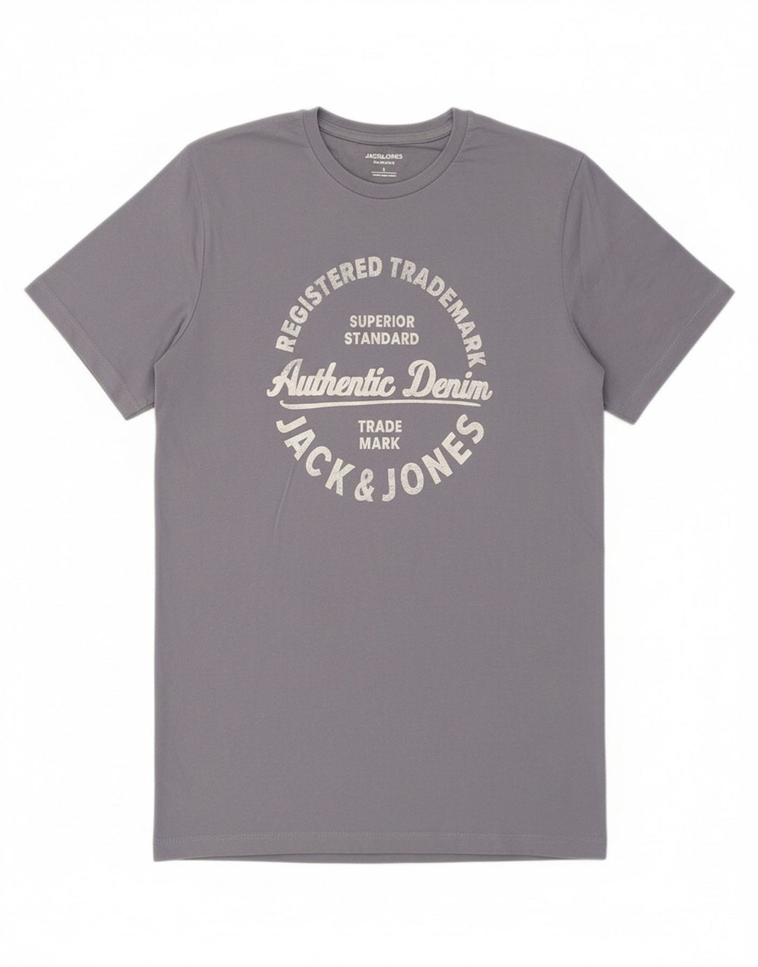 JACK & JONES Mens Graphic T-Shirt Top Large Grey Cotton Vintage Jack & Jones and Second-Hand Jack & Jones from Messina Hembry 
