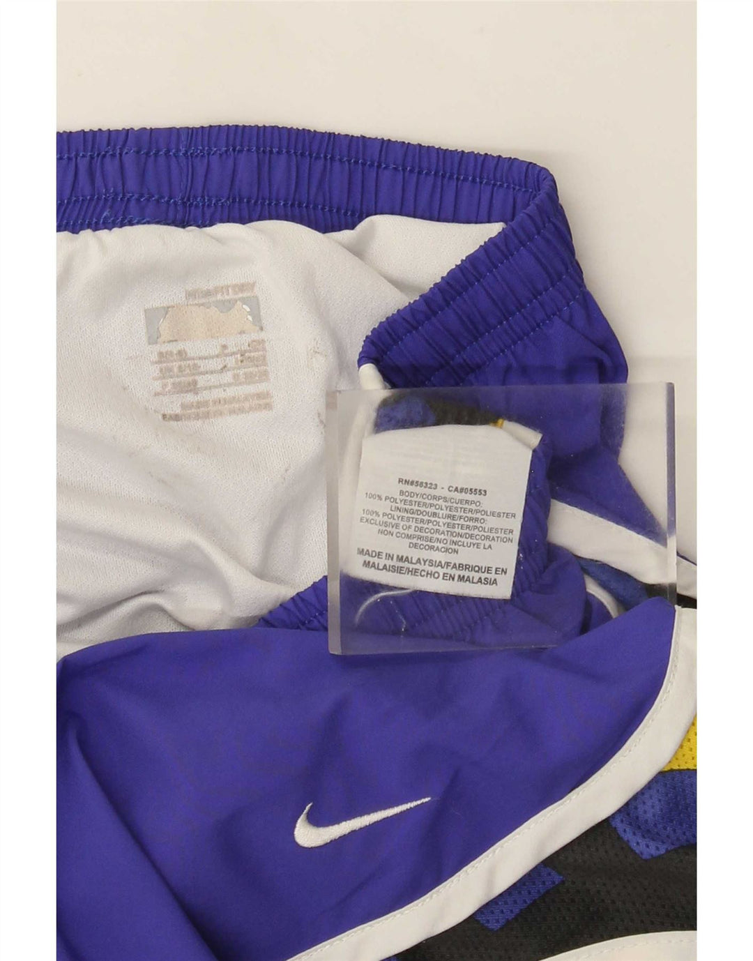 Damskie spodenki sportowe Nike UK 8/10 Mały fioletowy geometryczny poliester
