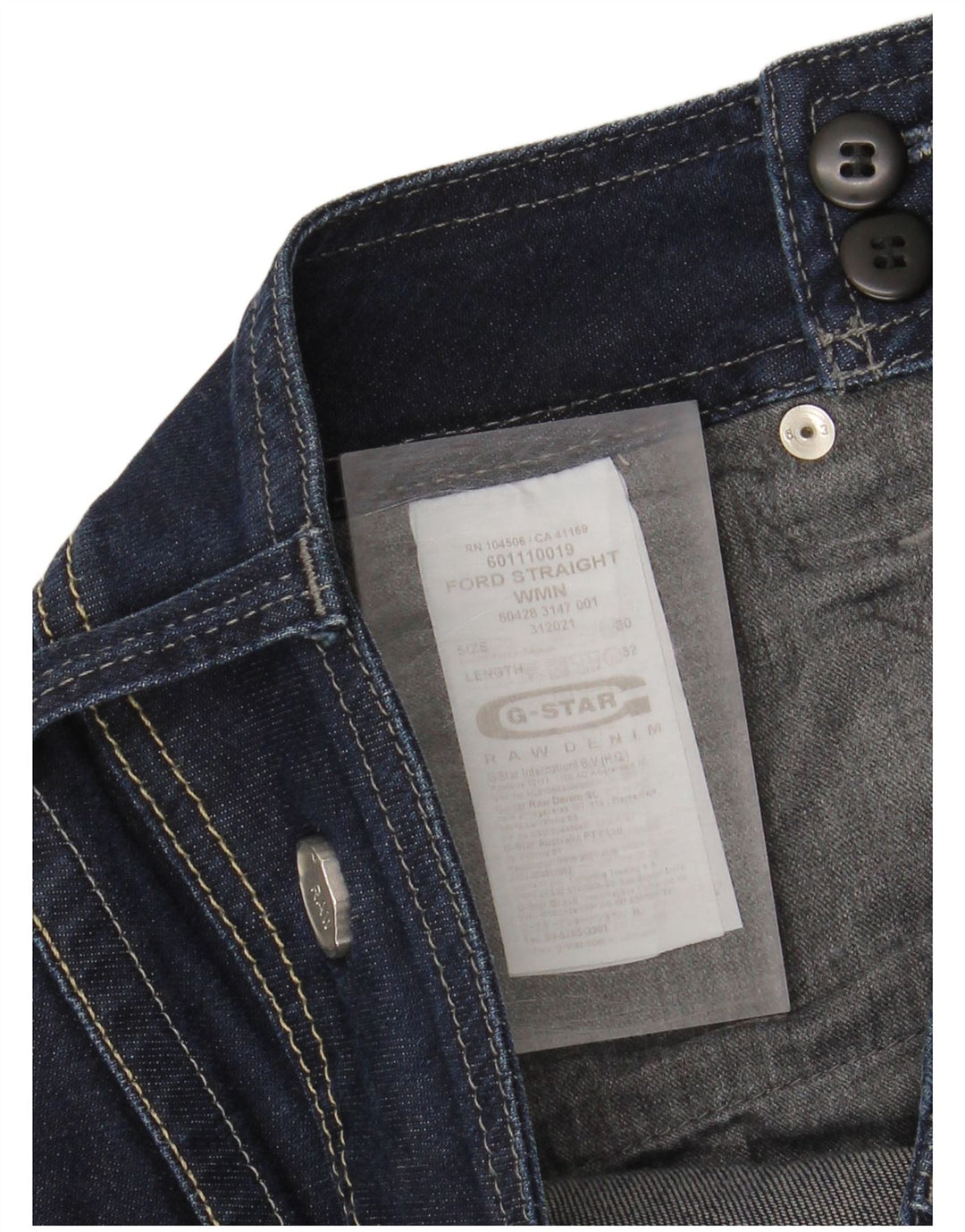 G-STAR Womens Straight Jeans  W30 L29 Navy Blue Cotton