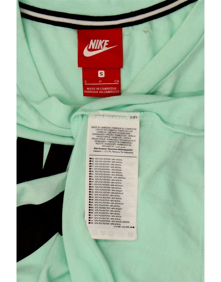 Damska koszulka z grafiką Nike Top UK 10, mała, zielona, poliestrowa