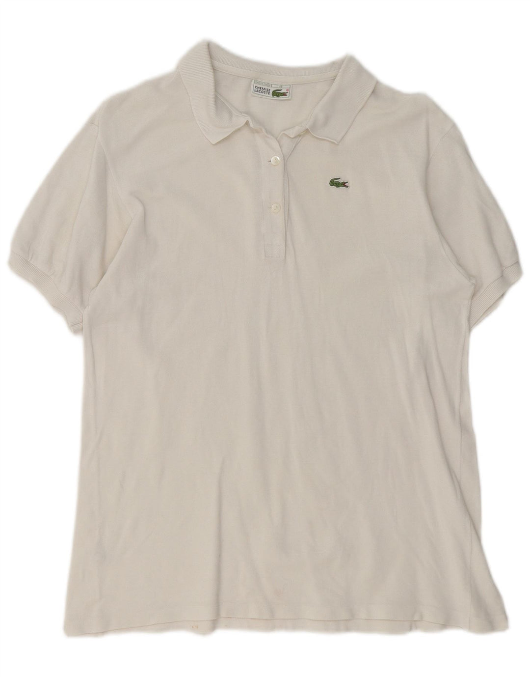 Damska koszulka polo Lacoste, rozmiar 46 XL, biała, bawełniana