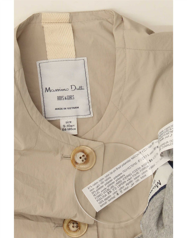 Trencz dziewczęcy Massimo Dutti 9-10 lat, szary nylon