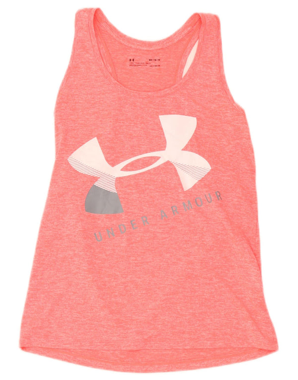 Damska kamizelka Under Armour Heat Gear Graphic Top UK 12 Średnioróżowa nakrapiana