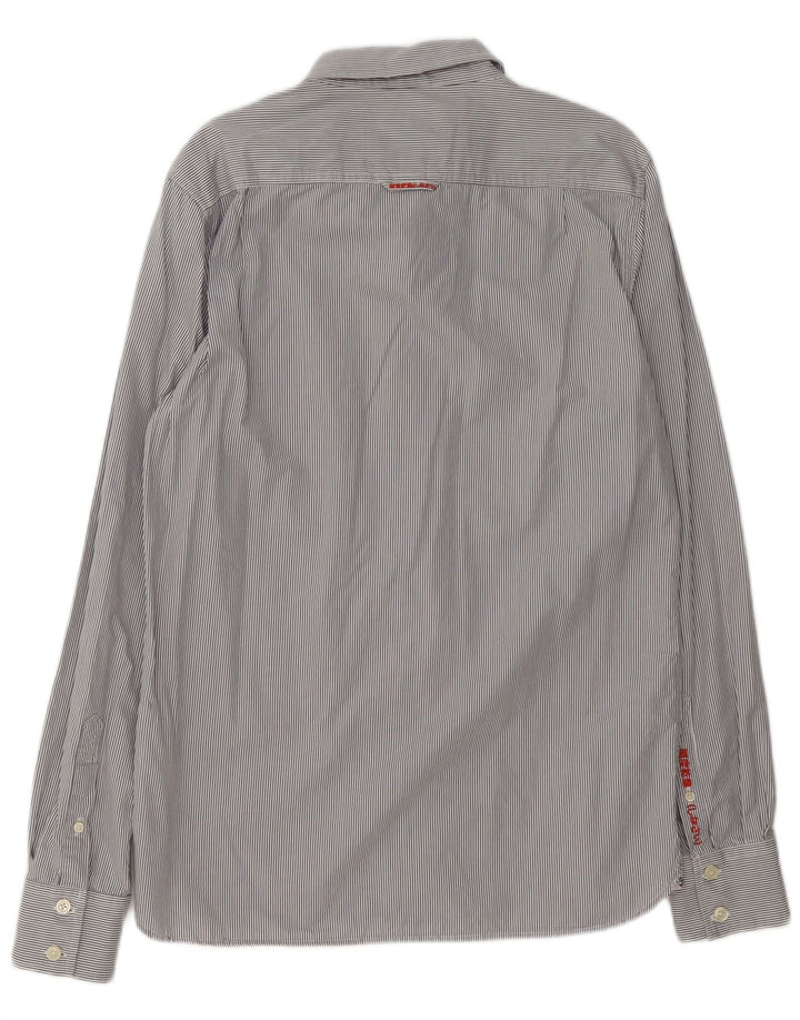 Koszula męska Superdry XL, bawełniana w niebieskie paski