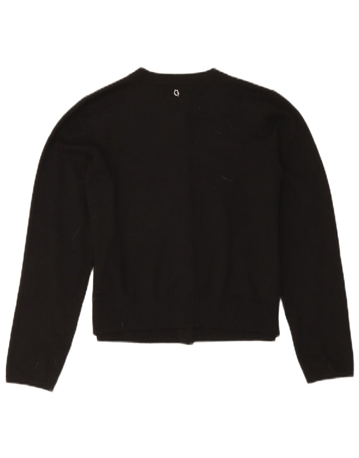 Sweter damski Guess Crop Cardigan UK 12, średni czarny poliester
