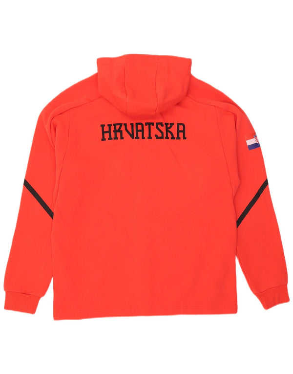 Adidas Męski sweter z kapturem i grafiką, XL, czerwony, bawełniany