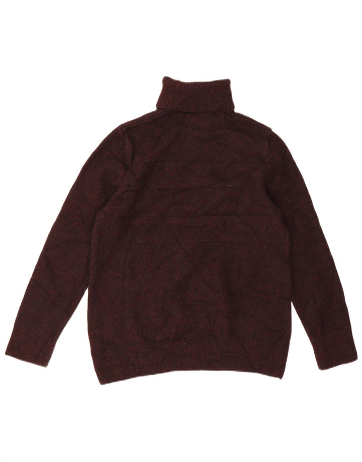 Sweter damski Barbour z wywijanym dekoltem UK 10 Small Brown Wełna