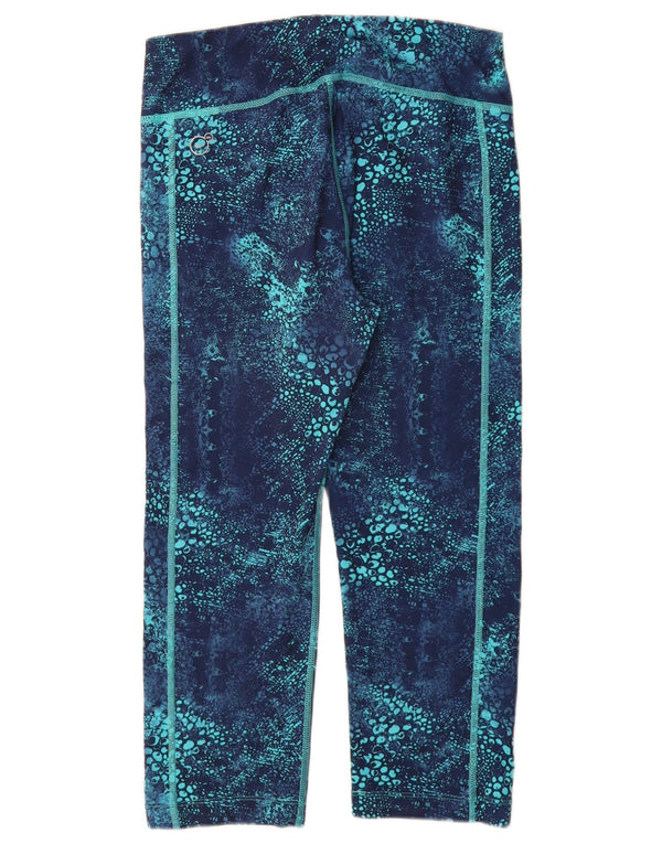 Damskie legginsy Capri PUMA z abstrakcyjnym wzorem UK 12, średni niebieski poliester