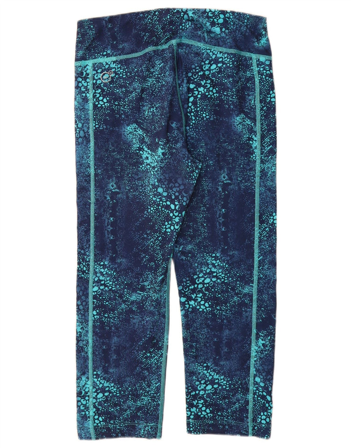 Damskie legginsy Capri PUMA z abstrakcyjnym wzorem UK 12, średni niebieski poliester