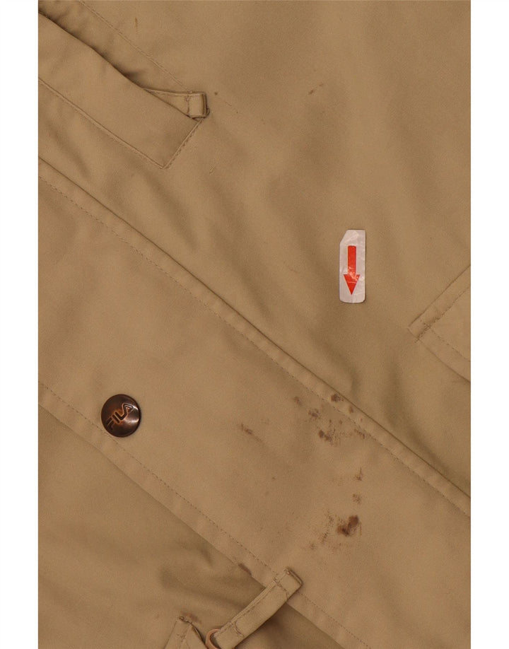 Męska kurtka wiatrówka z kapturem Fila IT 52 XL Beżowy poliester