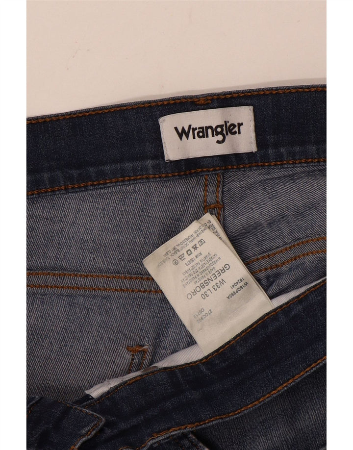 Męskie jeansy Wrangler Greensboro W33 L30 Granatowy poliester