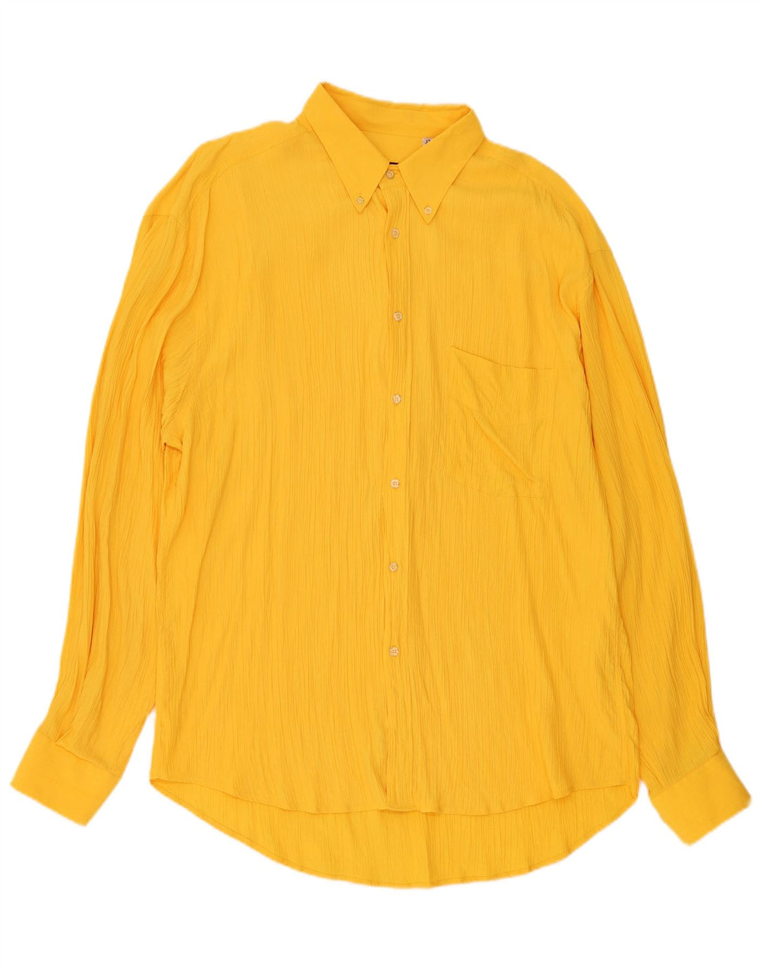 Koszula męska w stylu vintage, rozmiar 17 43 XL, żółta wiskoza