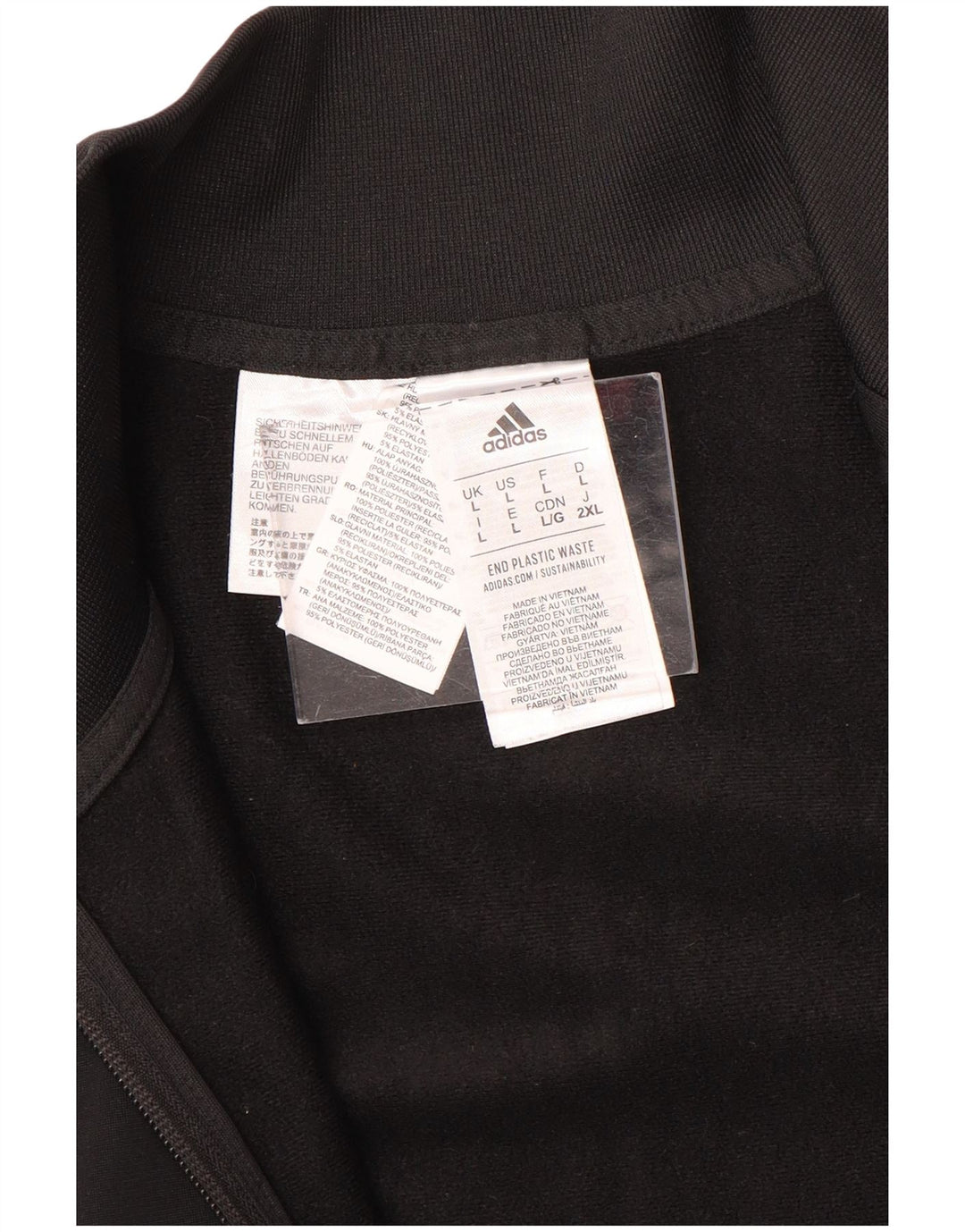 Adidas Męska bluza dresowa, duża, czarna, poliestrowa, sportowa