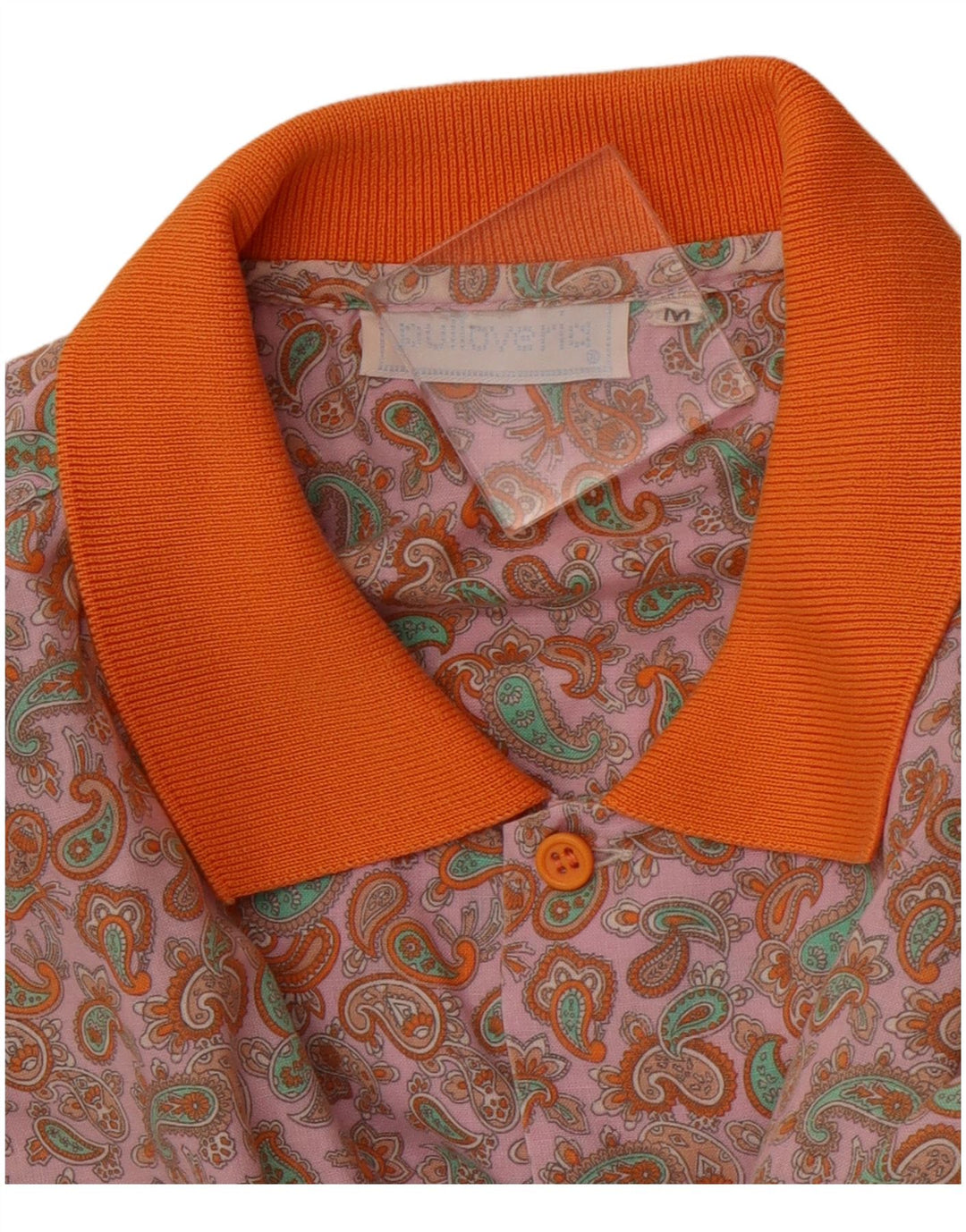PULLOVERIA Męska koszula z krótkim rękawem, średnio różowa Paisley Retro