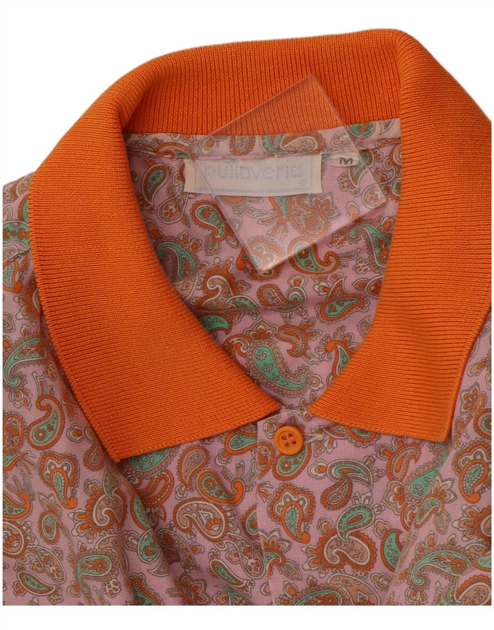 PULLOVERIA Męska koszula z krótkim rękawem, średnio różowa Paisley Retro
