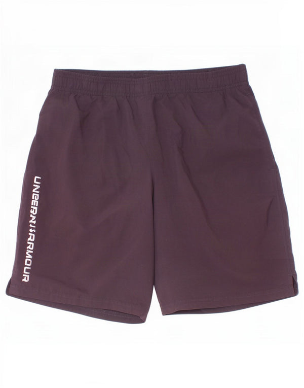 Chłopięce spodenki sportowe Under Armour z grafiką na 11-12 lat, duże, czarne, poliestrowe