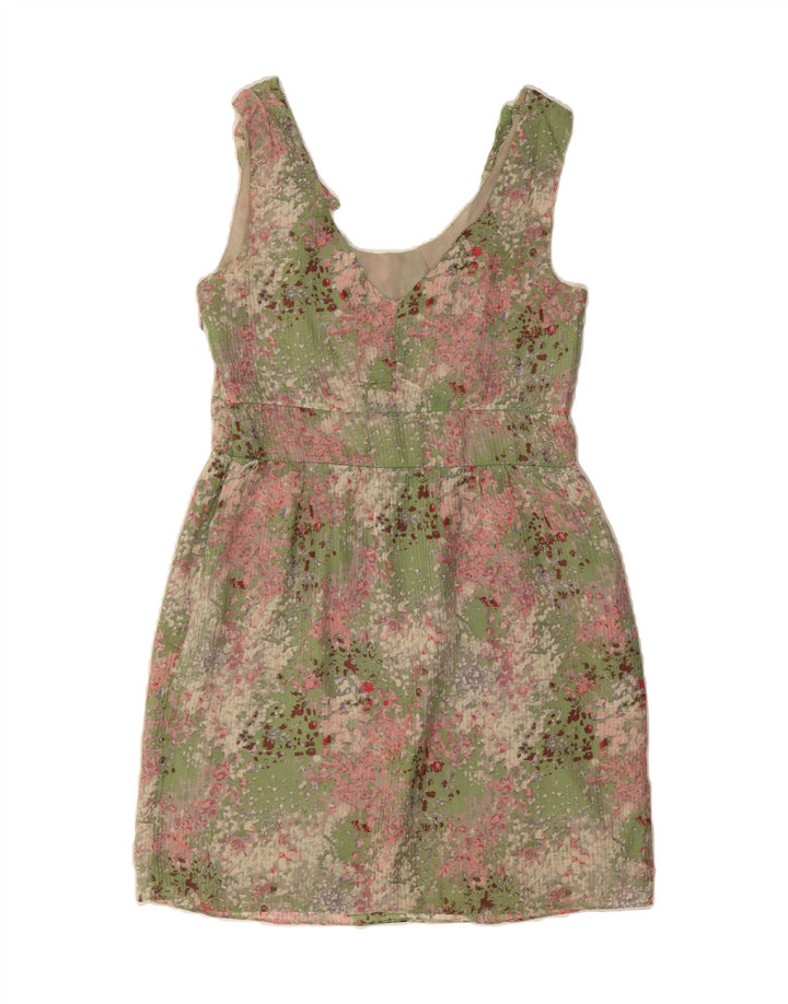J. CREW Womens Abstract Pattern Sleeveless Sheath Dress US 4 Small Green Vintage J. Crew and Second-Hand J. Crew from Messina Hembry 