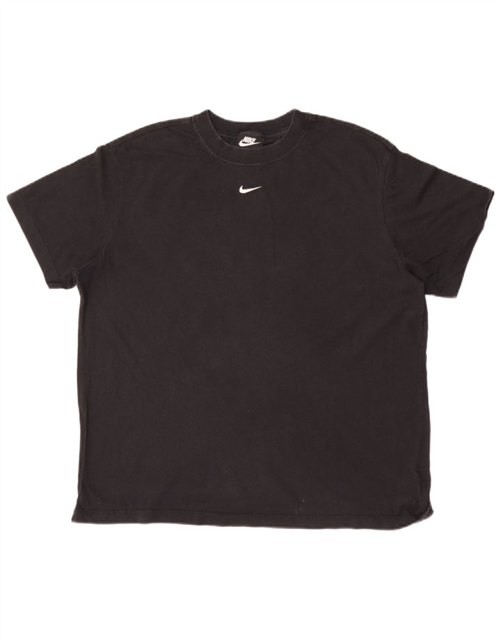T-shirt męski NIKE Top, średni czarny, bawełniany