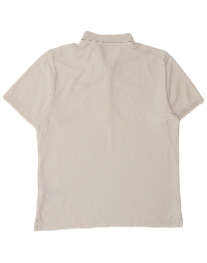 Męska koszulka polo NIKE, średnia, biała, bawełniana