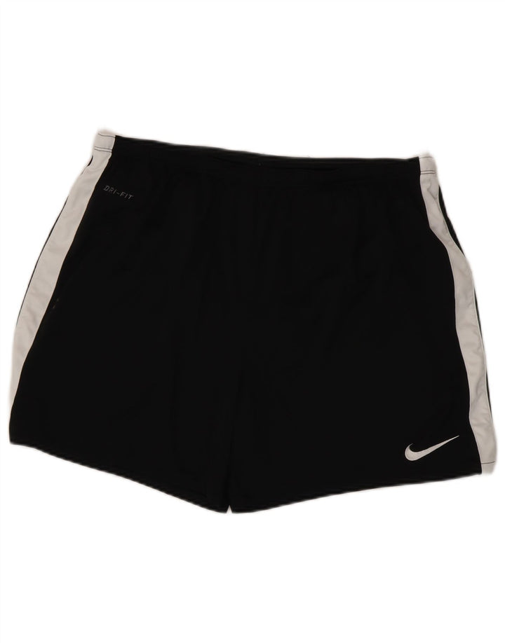Męskie spodenki sportowe NIKE Dri Fit XL, czarny poliester z blokami kolorów