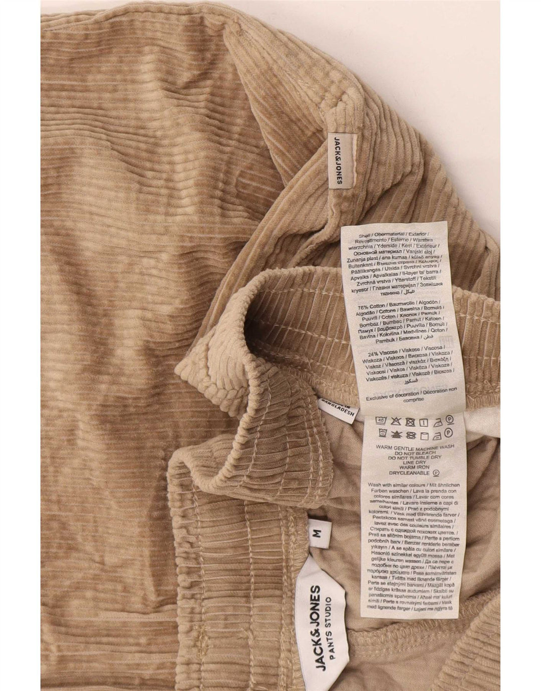 Męskie szorty sztruksowe Jack & Jones, średnie W36, beżowa bawełna
