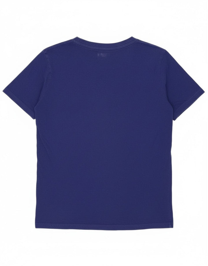 Chłopięcy T-shirt z grafiką Puma, 10-11 lat, średni niebieski, bawełniany