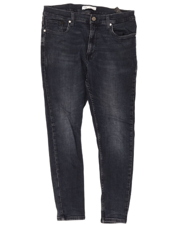 Męskie jeansy obcisłe Zara EU 44 Large W34 L27 Granatowa bawełna
