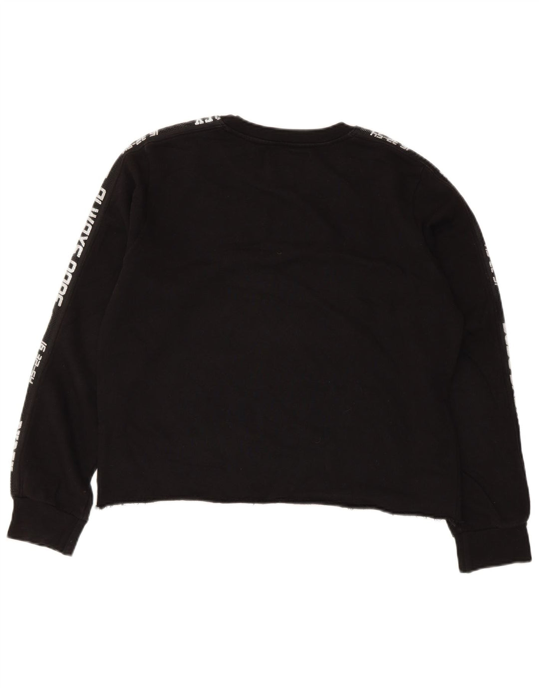 Damska bluza PYREX Crop Graphic Jumper UK 16, duża czarna bawełna