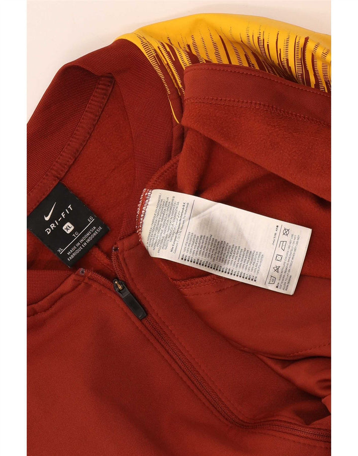Męska kurtka dresowa Nike Roma XL, bordowy, poliester z blokami kolorów
