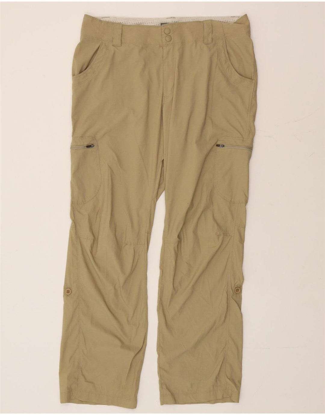 Damskie proste spodnie cargo L.L.Bean W34 L30 Khaki Nylon