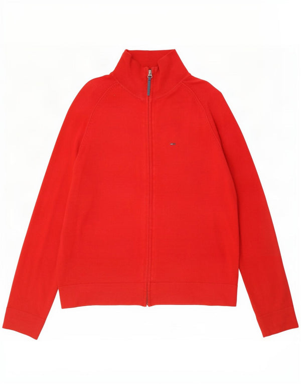 Męski sweter rozpinany na zamek Tommy Hilfiger XL, czerwona bawełna