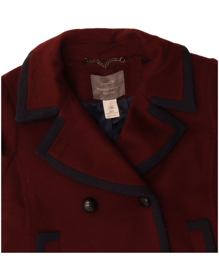 Damski płaszcz oversize J. Crew w kolorze grochu US 2 XS, bordowa wełna