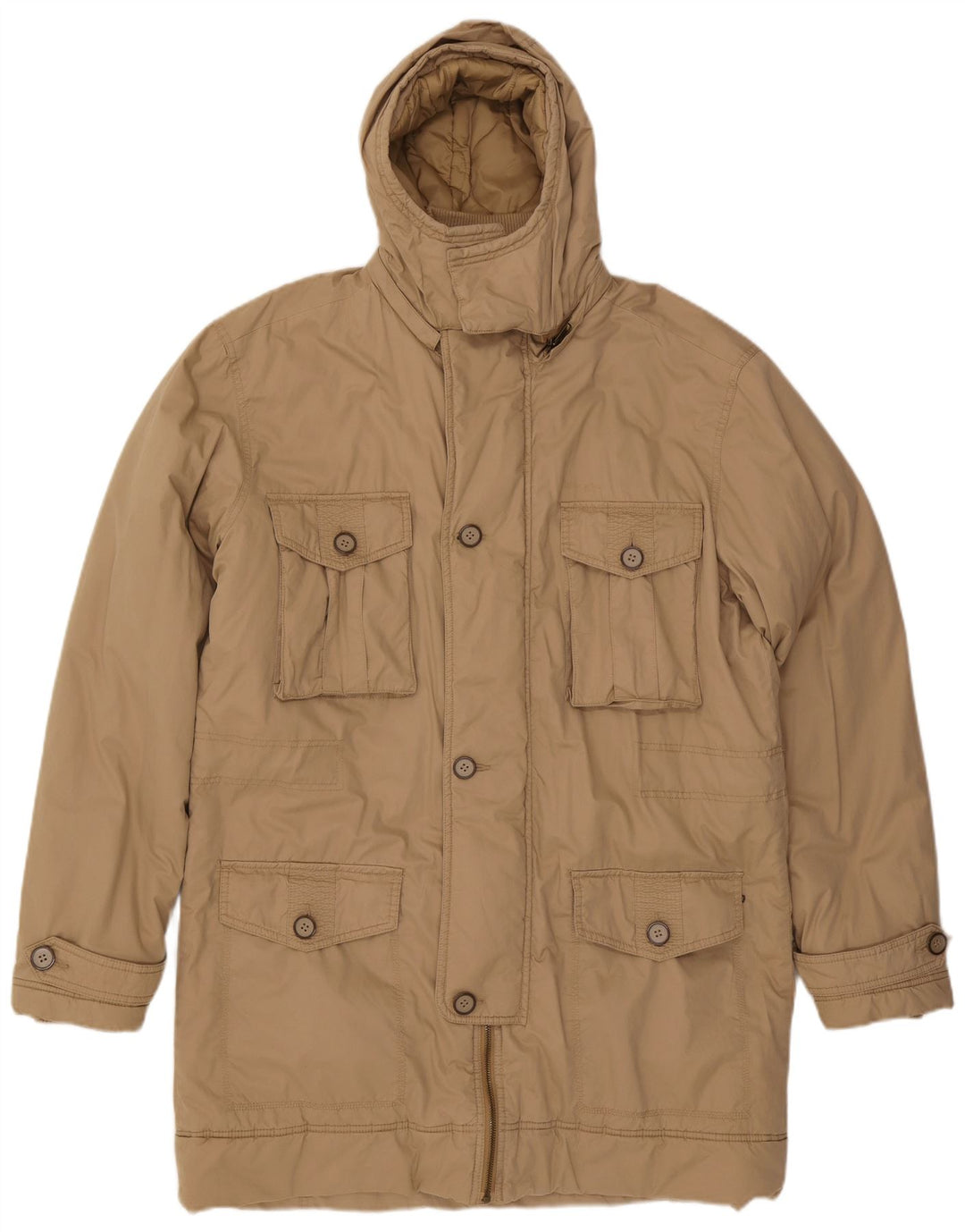 Męska kurtka parka z kapturem Wrangler UK 44 2XL Beżowy poliamid