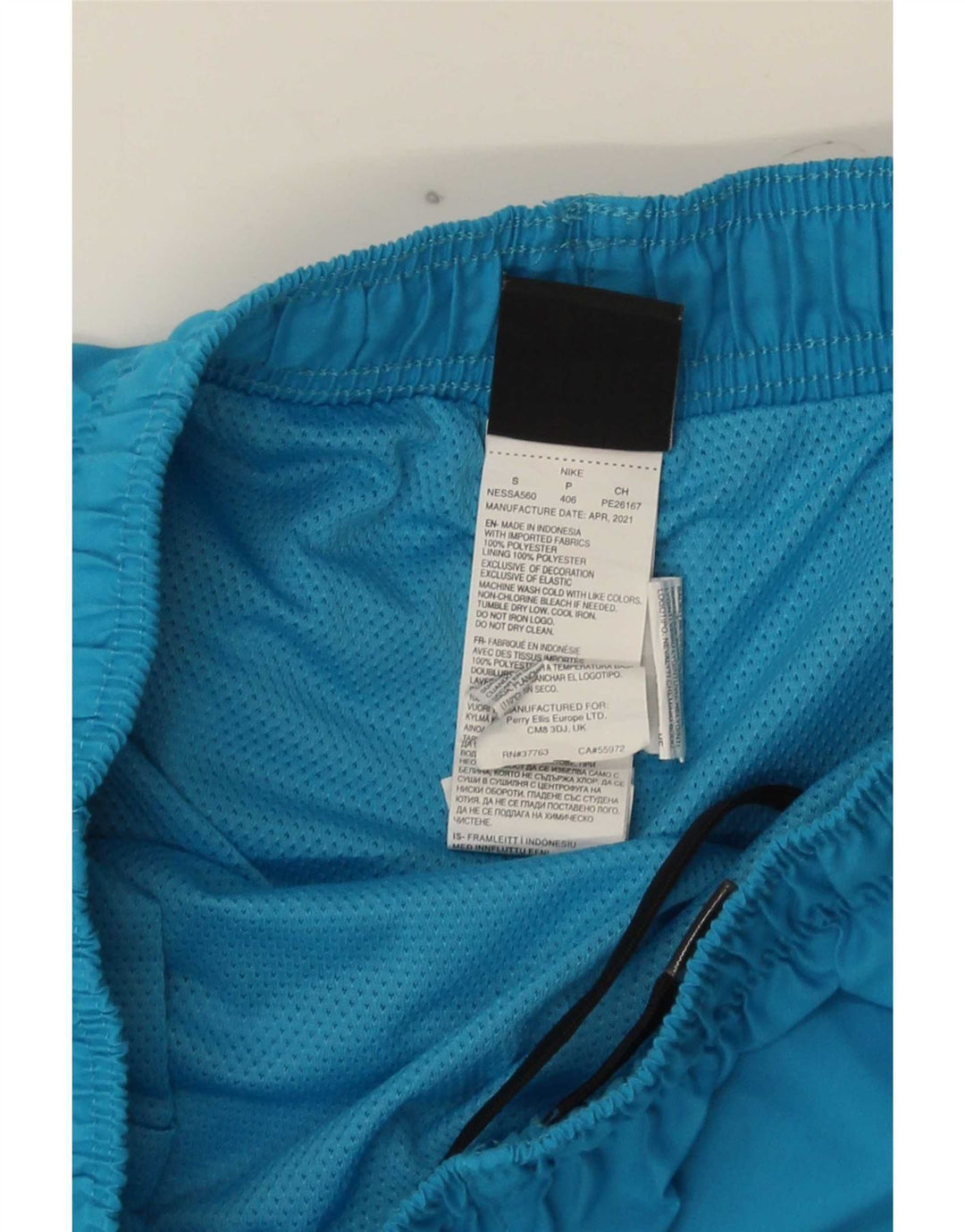 Męskie spodenki kąpielowe Nike, małe, niebieskie, poliestrowe