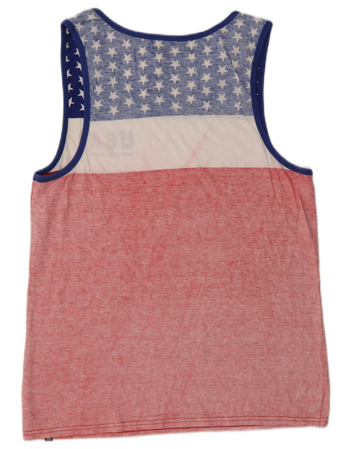 Damski top Hurley USA Graphic z kamizelką UK 14, bawełniany, w kolorze średniego różu