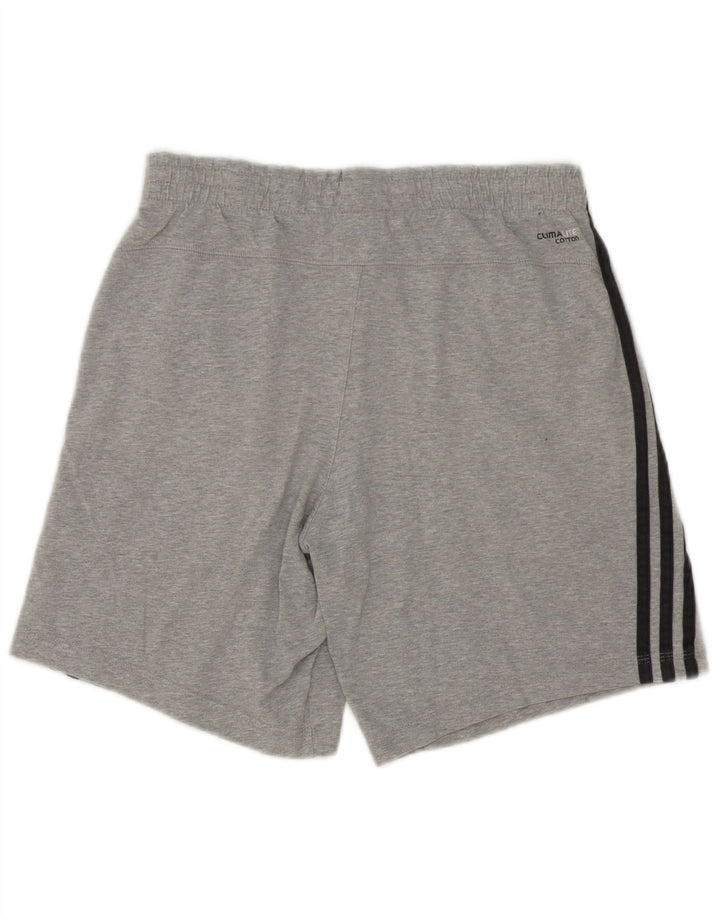 Męskie spodenki sportowe Adidas Climalite, małe, szare, bawełniane
