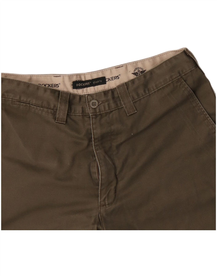 Męskie spodenki chino DOCKERS W31 w kolorze khaki, średnia bawełna khaki