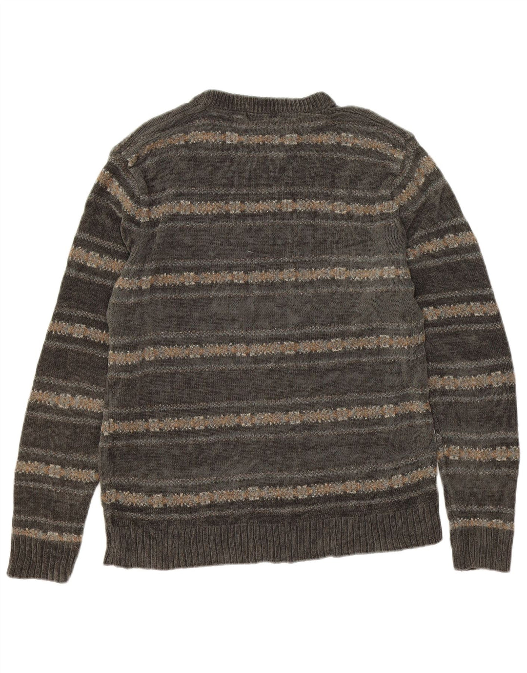 Męski sweter z okrągłym dekoltem Dockers, średnioszary, akryl Fair Isle
