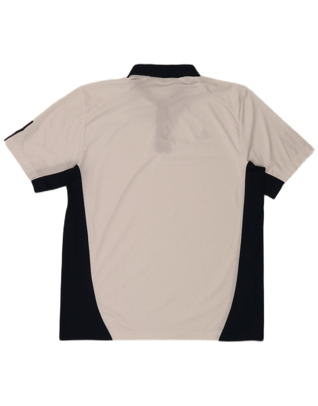 Męska koszulka polo Adidas XL, biały, poliester z blokami kolorów
