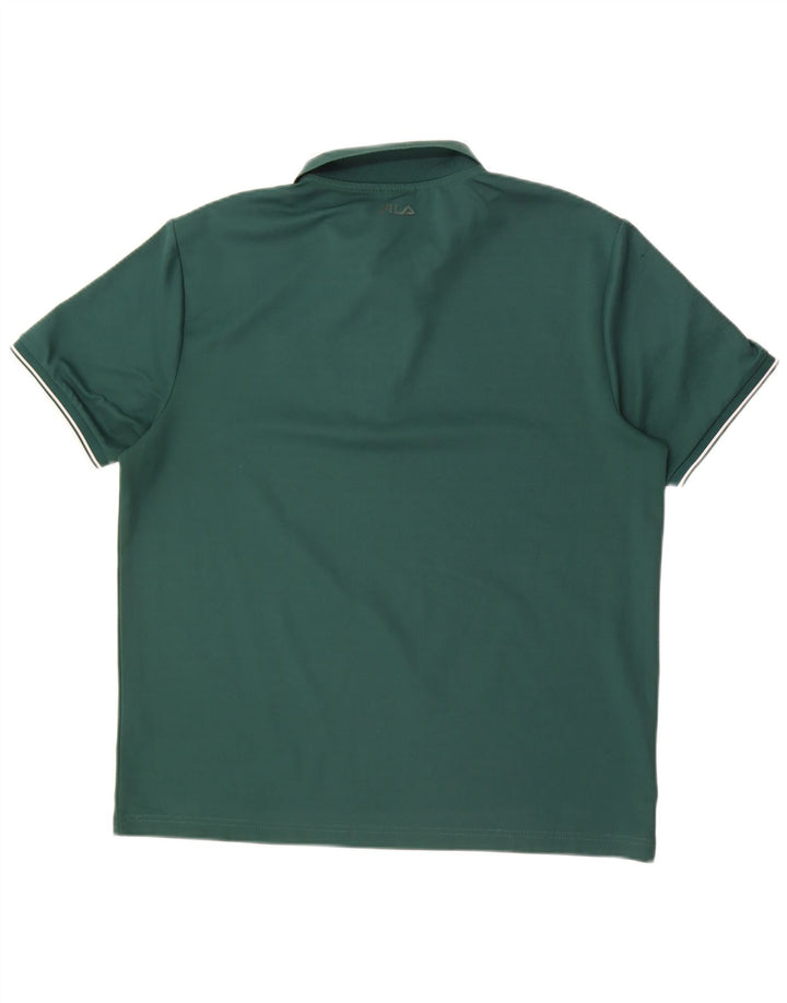 Męska koszulka polo Fila XL Zielony poliester