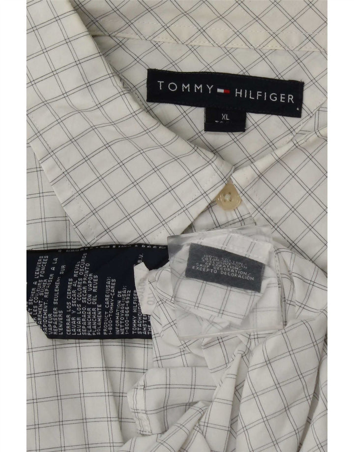 Koszula męska Tommy Hilfiger XL, bawełniana, w białą kratkę