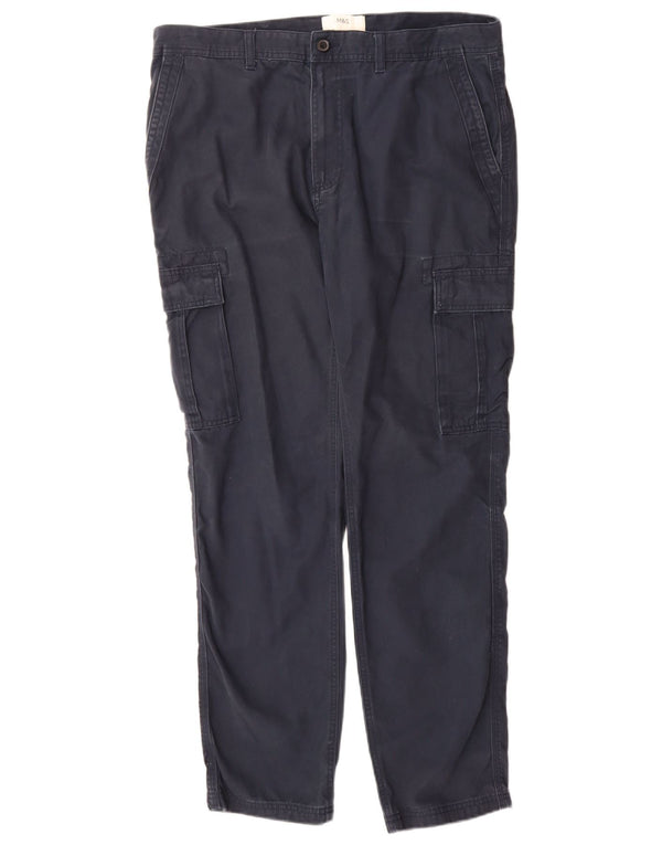 Spodnie Męskie Tapered Cargo Marks & Spencer W36 L33 Granatowy Bawełna