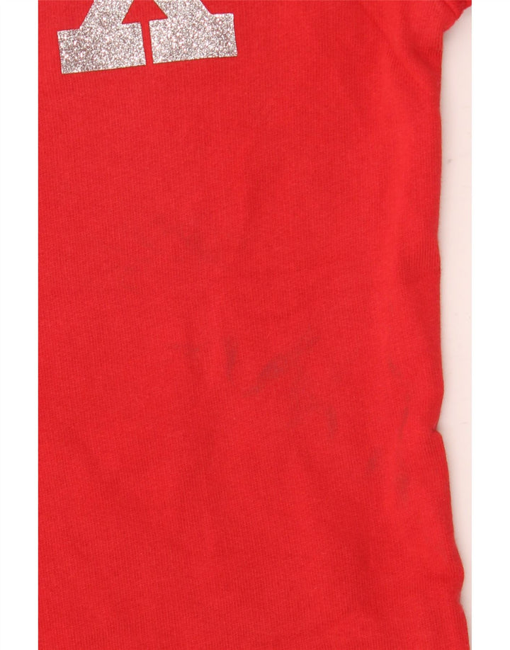Damska bluza oversize Pyrex z grafiką, UK 10, mała, czerwona bawełna