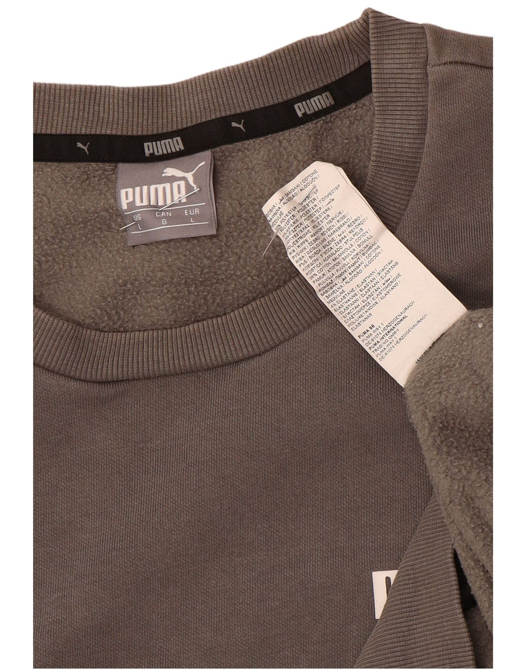 Męska bluza Puma Sweter, duża, szara, bawełniana